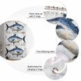 thumbnail image 5 of 60x72 Inch Shower Curtains for Bathroom Vintage Blue Fish Fabric Bath Curtain Decor Coastal Nautical Beach Wooden Waterproof Restroom Curtains Shower Set Accessories with 12 Hooks 60 Inch, 5 of 6