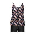 thumbnail image 5 of Rotm Swimming Suits for Women Two Piece Tankini Swimsuits, Tummy Coverage Bathing Suits, Blouson Tank Top with Board Shorts Hot Pink,XL, 5 of 6