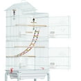 thumbnail image 6 of ModFusion 62" Metal Birdcage with Rolling Stand, Playful Accessories for Parakeets, Lovebirds & Conures – White, 6 of 8