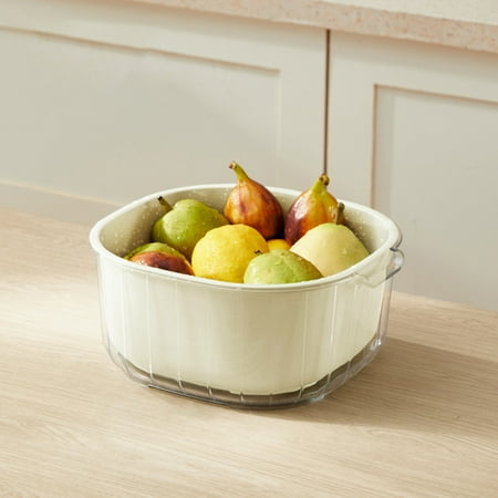 

Kitchen Supplies on Sale！Kitchen Supplies Washing Basket Double Layer Basket
