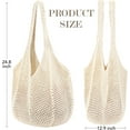 thumbnail image 3 of Gocvo Crochet Tote Bag Boho	Bag for Women, Lightweight Summer Beach Tote Travel Vacation Bag(Beige), 3 of 7