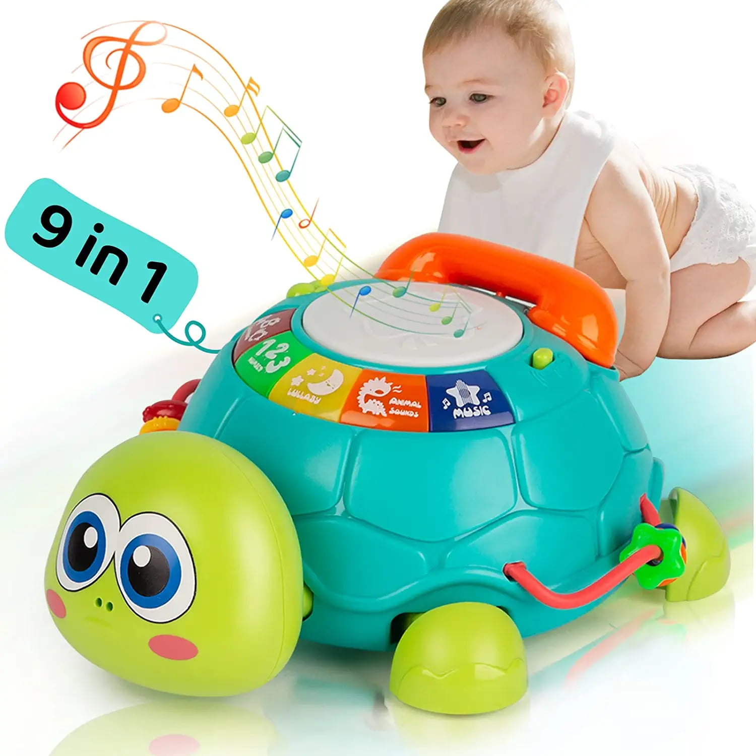 iPlay, iLearn Musical Turtle Toy English & Spanish Learning with Light –  iPlay iLearn Toys