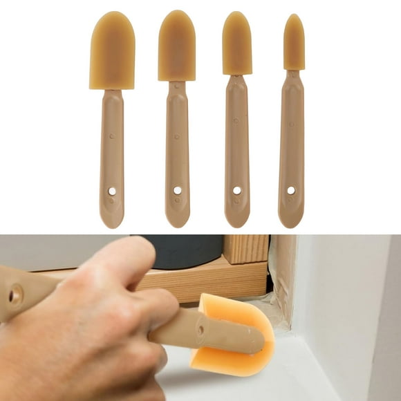 Grout Sealant Silicone Caulking Tool, 4pcs Ergonomic Handle Grip Silicone Caulking Caulk Finishing Tool Lightweight for Construction