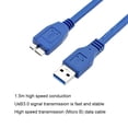 thumbnail image 4 of letairis USB 3.0 Data Cable Portable Removable Replacement Flexible Micro B Universal 1.5M Office Hard Drive Cord Accessories, 4 of 6