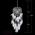 thumbnail image 5 of Dserhfy Dreamcatcher Feather Decor Pendant Luminescent Ornament Heart Shape Design Hanging Dream Catcher for Bedroom, 5 of 8