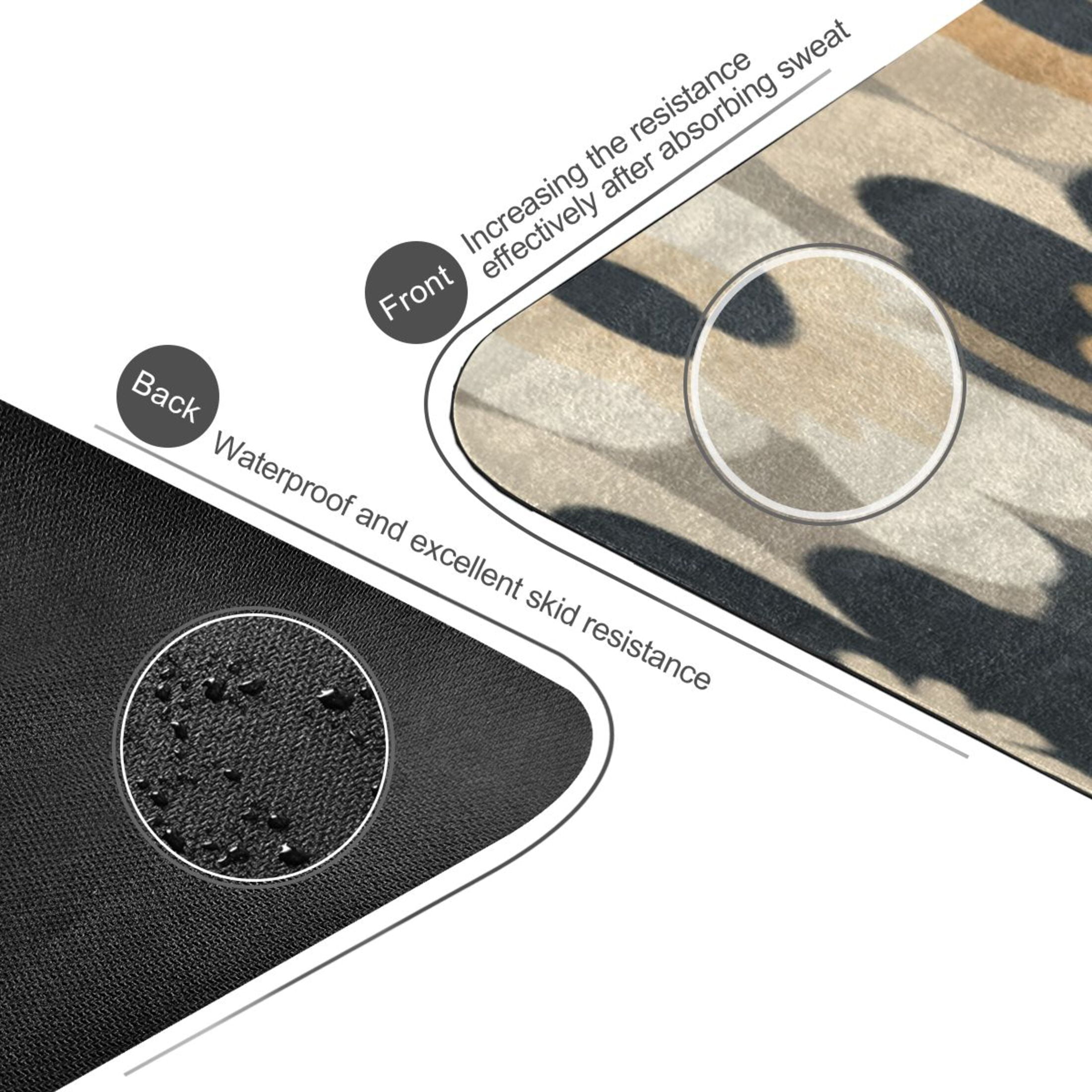 BZSMCE Yoga Mat Women Fitness Mat Retro Floral Color Fusion Pattern
