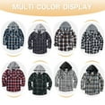 thumbnail image 2 of Geeksport Mens Flannel Hoodie Shirts Long Sleeve Fashion Plaid Jackets Button Down Shirts, 2 of 7