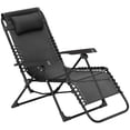 thumbnail image 1 of CoSoTower Chaise Zéro Gravité Pliante, Chaise Longue d'Extérieur Inclinable à 5 Positions Réglables avec Appuie-Tête, Noir, 1 of 7