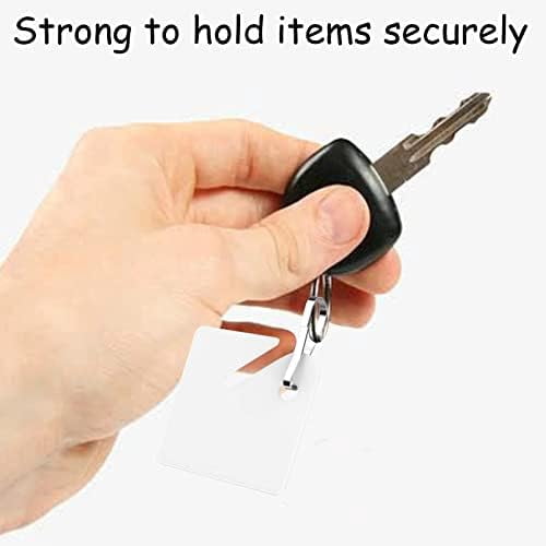 Tekola 100 Pcs Key Tags White Plastic Hanging Tags with Metal Snap Hooks, Tags for Slotted Key Cabinets Boxes Lockers Sturdy Frosted Item Identifiers for Home Office and Garage