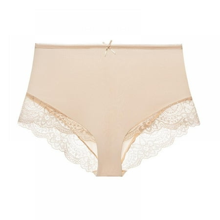 

Ladies High-Rise Lace Panties Half Wrapped Hips Without Marks Lift Panties