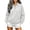 White, variant on Women's Soft Fleece Lined Half Zip Sweatshirt Oversized Stand Collar Long Sleeve Pullover Tops Casual Fall Winter Street Outerwear White