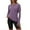 Purple, variant on EDFBUYKRS Womens Satin Blouse Fashion Turndown Collar Long Sleeve Front Draped Shirts Casual Business Work Shirts L
