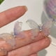 thumbnail image 5 of Pendientes de mariposa con forma de botón, accesorios decorativos de joyería novedosos para niñas. Azul, 5 of 9