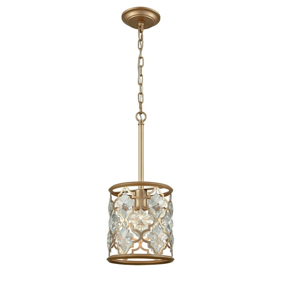 Elk Home 8-Inch Wide Armand Mini Pendant, Traditional, Matte Gold