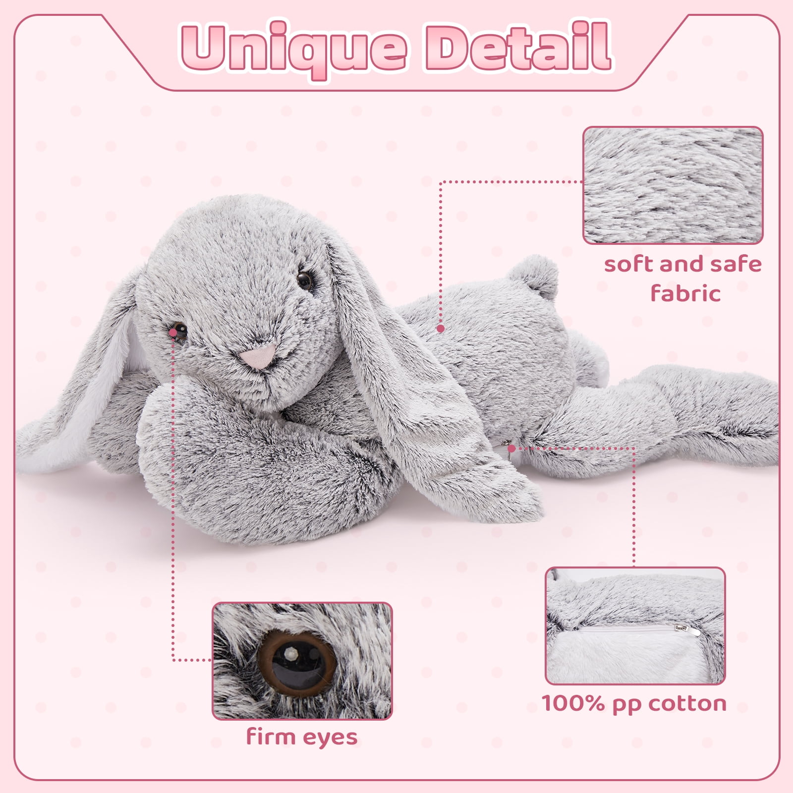 MaoGoLan 31.5" Giant Bunny Stuffed Animal Large Stuffed Bunny Plush Toy