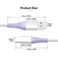 thumbnail image 4 of Dutevolns USB C Cable, 4 Pack(1.6/3.3/4.9/6.6ft) Type C Charger Cords, Nylon Braided 3A  Fast Charging Cable Compatible With Iphone 16/15, Samsung Galaxy, Violet, 4 of 10