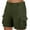 Army Green, variant on Womens Cargo Shorts Back Elastic Waist Cotton Twill Stretch Hiking Active Outdoors Summer Shorts with Pockets (XL, White)