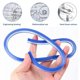 thumbnail image 4 of Regla flexible, regla de PVC de 50 cm, regla de curva flexible, curvas transparentes y flexibles, regla de serpiente de plástico de doble cara - Azul, 4 of 5