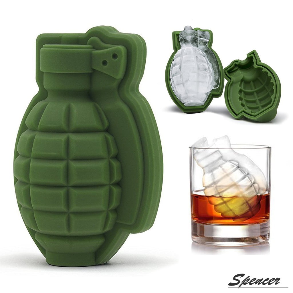 3d Silicone Grenade Cake Mold Ice Cube Cool Shape Novelty Fun Party Army Green for sale online 