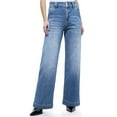 thumbnail image 5 of Sky Blue Double Button Zip Fly Straight Leg Jeans for Women – Casual Everyday Style [ZhiHiMeRi] | 18, 5 of 12