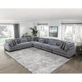 thumbnail image 4 of Modern Gray Corduroy Fabric Modular Corner Seat for Living Room, 45"x45"x34.5"H, Plywood Frame with Adjustable Parts, 4 of 14