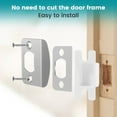 thumbnail image 4 of PEACNNG Ikopy Door Latch Restorer Stainless Steel Door Lock Repair Plate with Spacers Sturdy Door Lock Security Repair Tool Easy Installation Door Latch Restorer Repair Kits for Door Latc, 4 of 10
