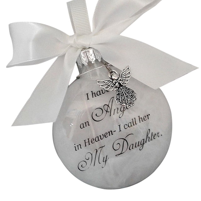 Bearachild Bola de plumas Ángel en adorno conmemorativo signo decoraciones conmemorativas para papá mamá decoración familiar bola Navidad decoración Decoración del hogar hija Bearachild HA003103-10