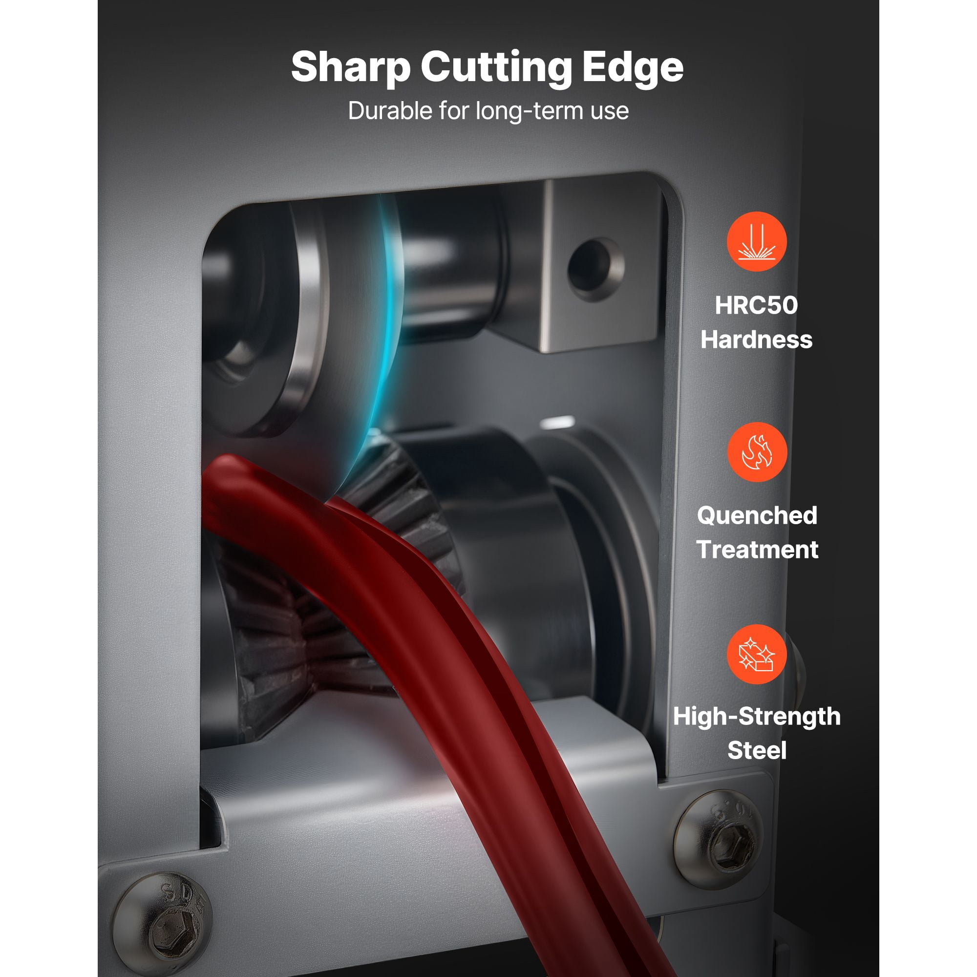 Manual Wire Stripper Machine 0.06-1.18", Hand Crank or Drill Powered, Deep V-Groove Rollers, Durable Blade, for Scrap Copper Recycling