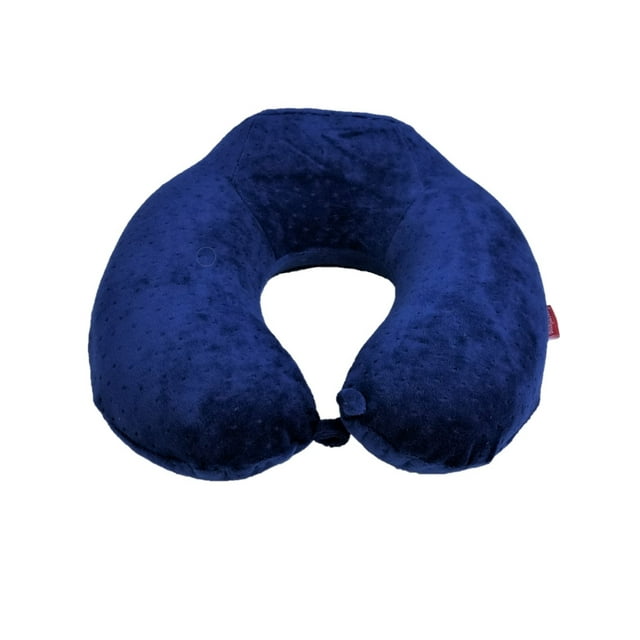 Bookishbunny Elevated Large Neck Support Memory Foam U Shape Travel Pillow Airplane Cushion