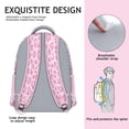 thumbnail image 4 of Leopard Print Backpack for School,Cute School Bag,Schoolbag with Adjustable Shoulder Straps & Padded Back,15.3"x11"x6.7", 4 of 5