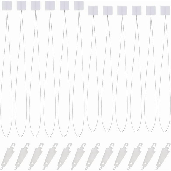 20pcs Long Needle Threaders Stainless Steel Punch Needle Threaders 2 Sizes Long Sewing Threaders Embroidery Stitching Tools with 20pcs Small Needle Threaders for Sewing Craft Works Silver DIY