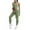 Green, variant on GJSYRH Workout Sets for Women Two Piece Outfits Seamless High Waist Leggings Yoga Crop Tops Athletic Sports Gym Sets