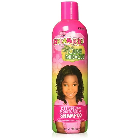 African Pride Dream Kids Olive Miracle Detangling Moisturizing Shampoo for Kids, 12 oz