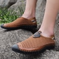 thumbnail image 2 of Men's Color Block Mesh Leather Slip-On Breathable Casual Loafers, 2 of 8