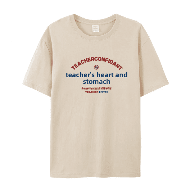 Camiseta de manga corta con diseño de texto divertido y sensibilidad para hombre, de algodón puro, color blanco, con corazón de maestro, camiseta de algodón Sensei
