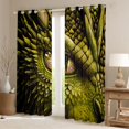 thumbnail image 2 of Castle Fairy Green Dragon Curtains Pack of 2 (42x84 Each),Animal Curtains Blackout, 2 of 6