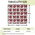 thumbnail image 2 of Red Football Helmets with Bows Pattern Square Fitted Tablecloth with Elastic Edge,Square Table Cover,Washable Elastic Table Cover for Home Kitchen Party Decor 34"x34", 2 of 6