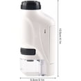 thumbnail image 2 of Microscopio de bolsillo Mini microscopio principal con luz LED portátil de alta definición, blanco, 2 of 5