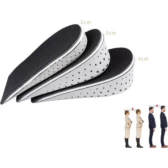 Fully Cushioned Heel Pads - 3 Pairs - EVA Cushioning - Heel Pads - Heel Insoles - Heel Spurs - Leg Length Discrepancy - Height Increase - Heel Insoles