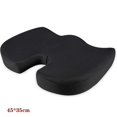 thumbnail image 2 of Cojín de asiento ortopédico para el coxis, fabricado con modelos de malla de espuma viscoelástica optimizada (negro), 2 of 5