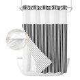 thumbnail image 2 of Black White Stripe No Hook Shower Curtain Waterproof,Bathroom Curtains with Snap in Liners and See Through Top Window,Modern Minimalist Geometric Striped Hotel Style Bathtub Curtains Shower 48"Wx72"L, 2 of 8