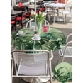 thumbnail image 5 of Outdoor Tablecloth with Umbrella Hole for Patio/Picnic/Party/Camping, Palm Leaves Tropical Waterproof Table Cloth Round Cover Washable, Green Botanical Summer Green Ombre (Dia 60"), 5 of 8
