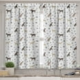thumbnail image 2 of Ambesonne Dog Lover Valance & Curtain, Paw Print and Bones, 55"x30", Umber Beige Grey, 2 of 6