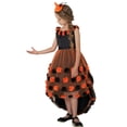thumbnail image 4 of YUEHUA Toddler Halloween Party Dress, Sparkly Sequin Neckline with Fluffy Crinoline, Cute Puffed Sleeve Birthday Celebration Gown for 4-7, 4 of 9