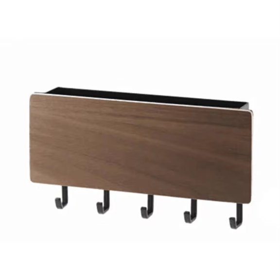 Door Hanging Hook Wooden Decorative Wall Shelf Sundries Storage Box Prateleira Hanger Organizer Key Rack Multifunction Holder