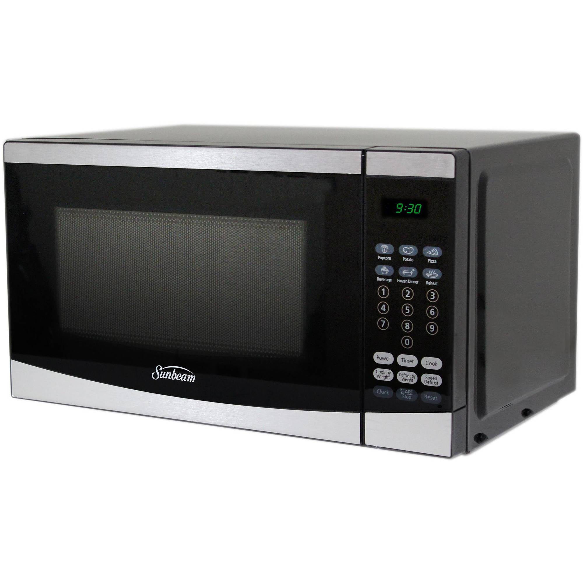 🍏 NIB Sunbeam 0.7 cu ft 700 Watt Microwave Oven - Black SGCMV807BK-07 ‼️