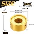 thumbnail image 2 of Uxcell 12 Pcs Footswitch Toppers Guitar Pedal Button Caps Footswitch Cover, Black, Gold, 2 of 5