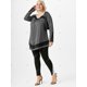 thumbnail image 4 of Camiseta de Talla Grande de Encaje de Ganchillo Irregular Rosegal  Mangas largas de talla grande, 4 of 5