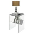 thumbnail image 4 of Home Square End Table in Gray Faux Marble Wood Finish with Glass - Set of 2, 4 of 5