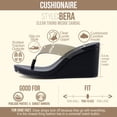 thumbnail image 2 of Cushionaire Bera Platform Thong Womens Sandals, Stylish Wedge Flip Flops for Women with Contoured Comfort Footbed, 2 of 18